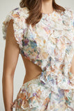 Ethereal Ruffle Floral Dress