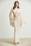 Eupheria Crochet Knit Trumpet Sleeves Dress