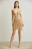 Sleek Fringe Crochet Dress