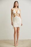 Sleek Fringe Crochet Dress