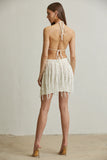 Sleek Fringe Crochet Dress