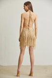 Sleek Fringe Crochet Dress