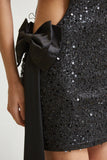 Radiant Bow Pearl Sequin Dress