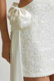 Radiant Bow Pearl Sequin Dress