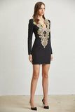 Peony Rhinestone Embellished Dress