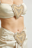 Embellished Heart Top & Skirt Set