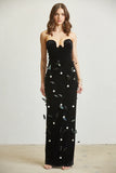 Heartstrings  Feathered Velvet Dress