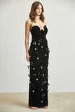 Heartstrings  Feathered Velvet Dress