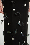 Heartstrings  Feathered Velvet Dress