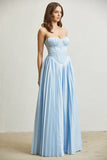 Cinderella Satin Pleated Skirt Dress with Organza Lining