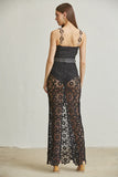 Saadia Crochet Dress wih Buckle Belt