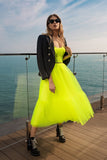 Geena- Tulle Lime Greed Dress